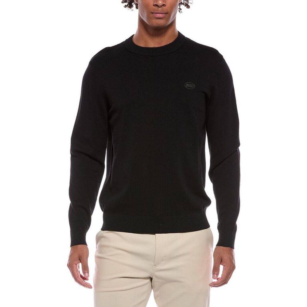 Diesel Mens  Crewneck Sweater, Black